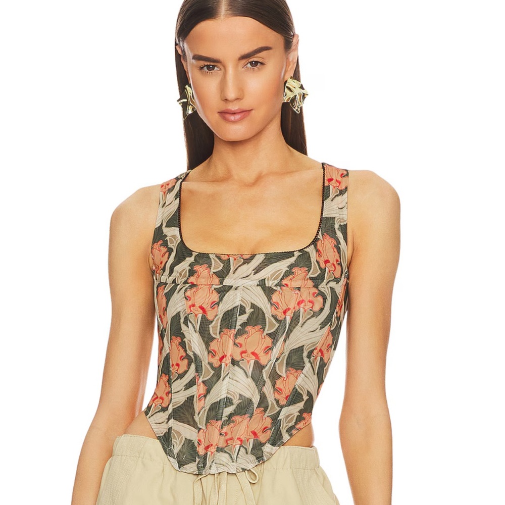 Miaou Campbell Corset in Art Nouveau Floral XS